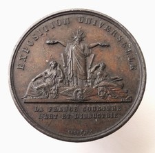 FRANKREICH Medaille Napoleon III Ausstellung Universelle Fertigstellung... Paris