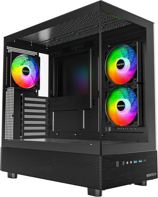 XR-B, ATX Mid-Tower PC Gaming Case, 3X120Mm ARGB PWM Fans Pre-Installed, Full-Vi