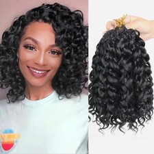Ocean Wave Crochet Hair 10"" Curly Pre-Looped - 8 Packs Deep Wave Extensions