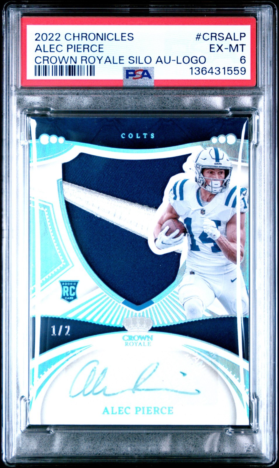 Alec Pierce Panini Chronicles Crown Royale Silhouette Autograph #CRSALP Brand Logo