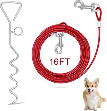 Dog Tie Out Cable Stake Heavy Duty Spiral Anchor
