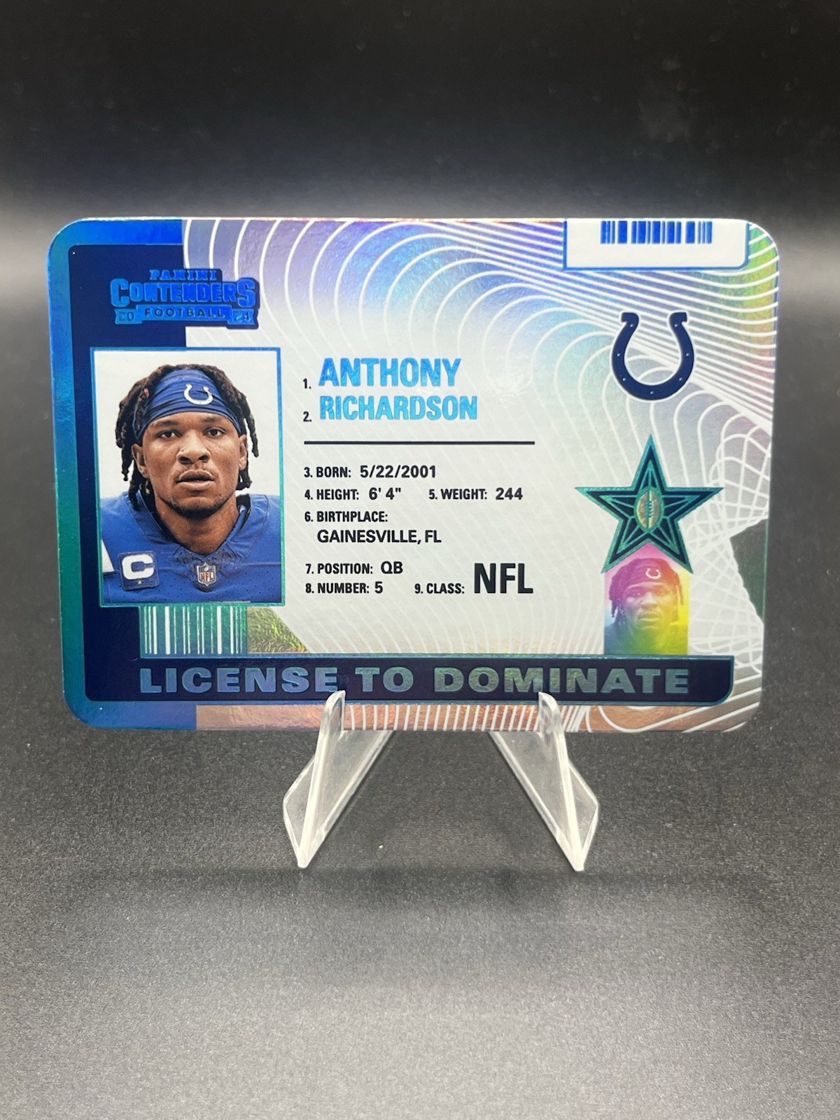 2024 Panini Contenders Anthony Richardson License To Dominate Case Hit #6