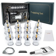 Cupping Kit for Massage Therapy 16 Cups Professional Massage Cups Set with M...