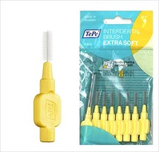 Tepe Extra Soft Interdental Brushes, 8 Pieces, Yellow, 0.7mm
