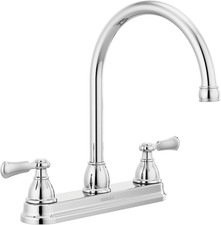 P2965LF Elmhurst Two-Handle Kitchen Faucet with Twist Aerator Deck-Mount, Chrome