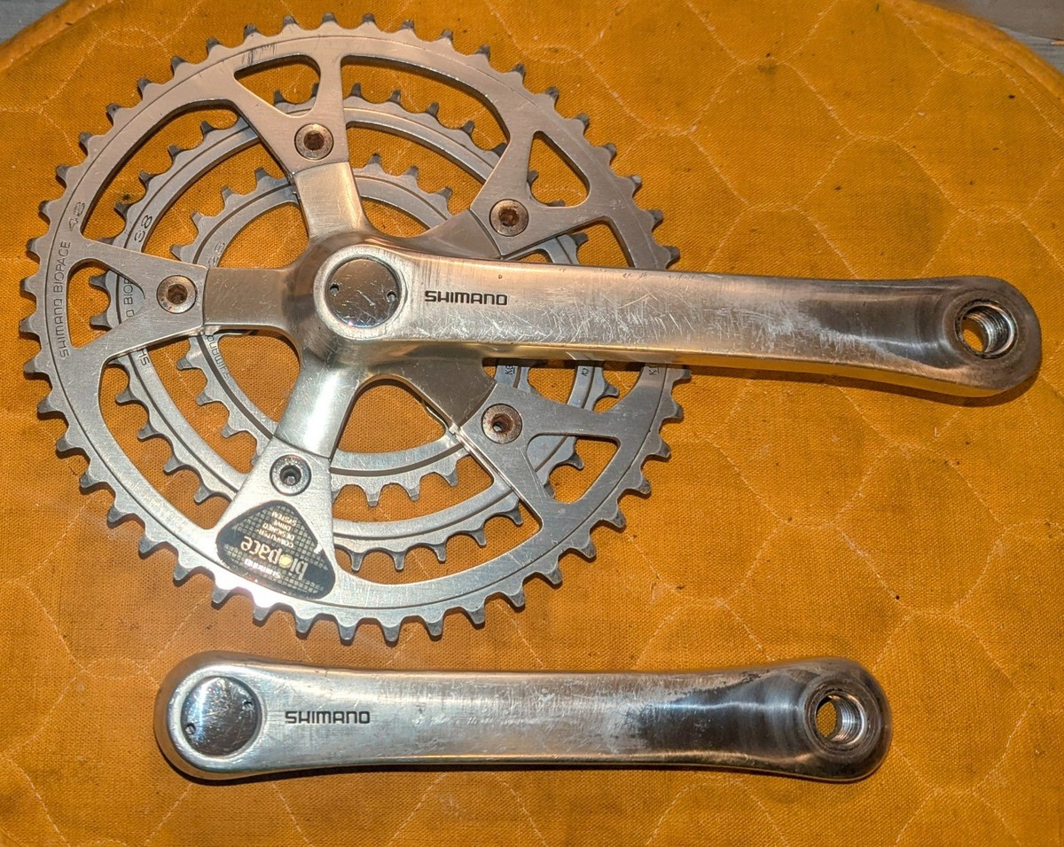 パーツ SHIMANO DEORE XT FC-M730 170mm VINTAGE SHIMANO XT FC-M730 CRANKSET BIOPACE 28/38/48t 175 MM | eBay