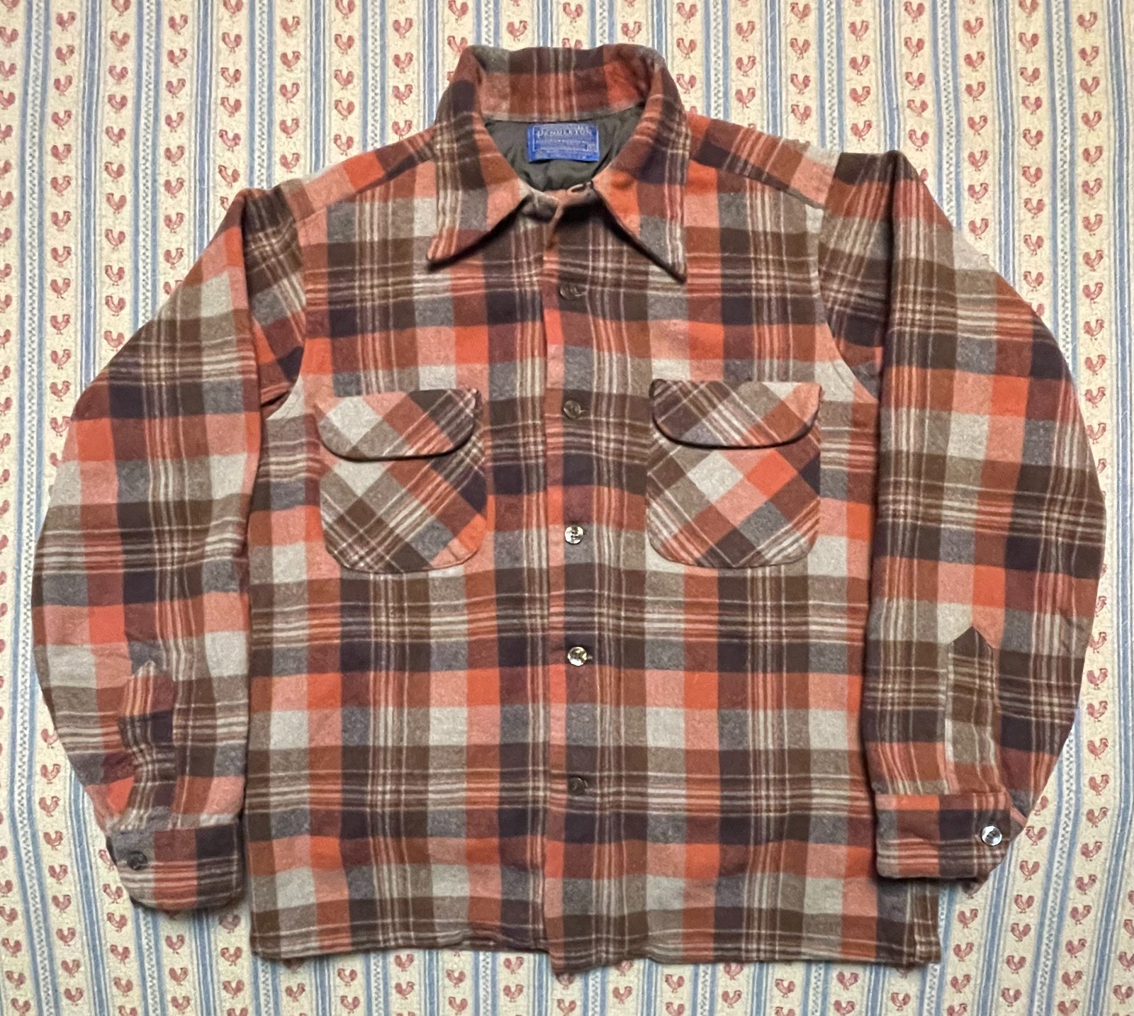 Vintage Pendleton Loop Collar Wool Longsleeve Shi… - image 1