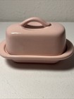 Chantal Houston TX Mini Half-Stick Pink Stoneware Butter Dish Keeper 5"