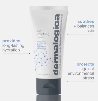 Dermalogica Skin Smoothing Cream Hydrating Soothing Face/Neck 3.4 fl oz