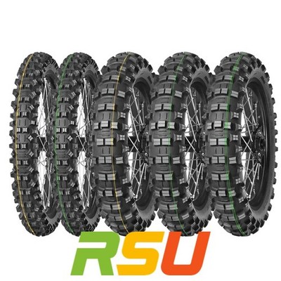 4x Motorradreifen Mitas Terra Force-EF Super (TT) SUPERSOFT 2x GREEN 140/80-1...