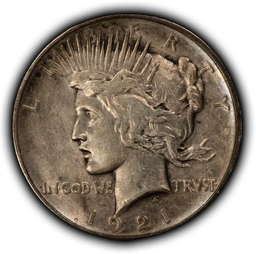 1921 $1 Silver Peace Dollar - High Relief Key Date - AU - SKU-B5503