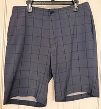 PGA Tour Active Waistband Shorts w/Accessory Pockets Stretch Black/White 38 New