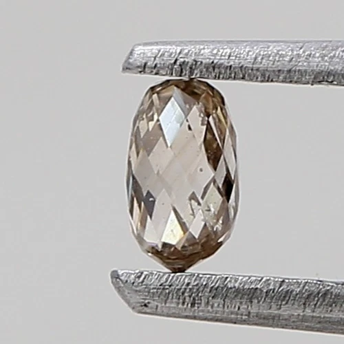 brown color briolette shape 0.16 ct 3 mm bead cut diamond natural loose diamond - Image 4 of 4