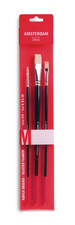 Pincel Chato Amsterdam Acrylic Kit com (16,8,4 )  3 Unidades Talens