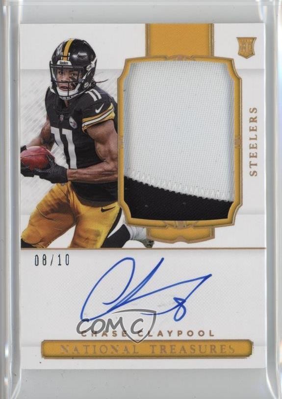 2020 Panini National Treasures 8/10 Chase Claypool RPA Rookie Patch Auto RC 4g8