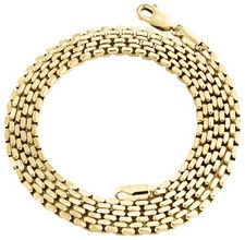 10K Yellow Gold 2.25mm Hollow Open Square Box Chain Unisex Necklace 18 - 30 Inch