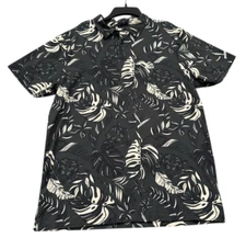 NEW Reef Men's Stillman Short Sleeve Polo Shirt Black Size Medium M NWT