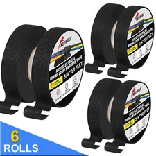 6x High Temp Wire Loom Tape Heat Resistant Adhesive Cloth For Electrical Wiring