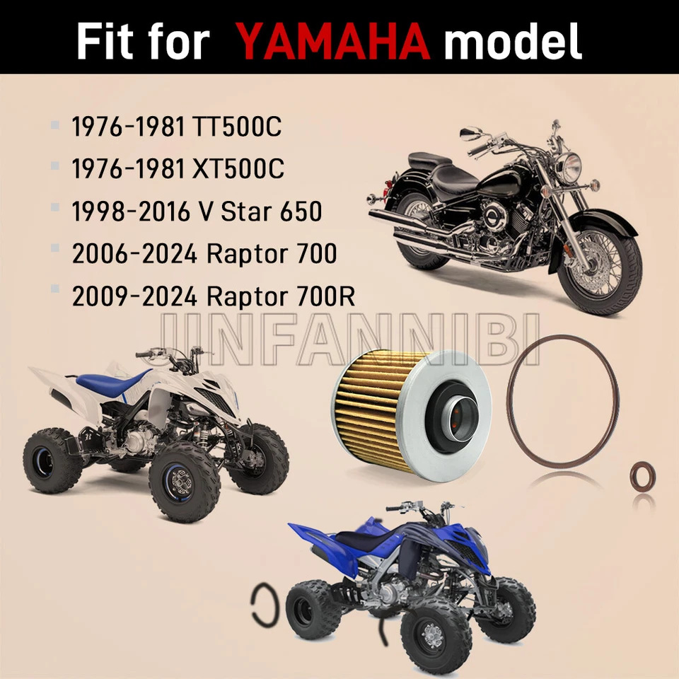 Kit de filtro de aceite para Yamaha V Star 650 XVS650 Custom Classic Silverado 1998-2016 Foto 3 de 4