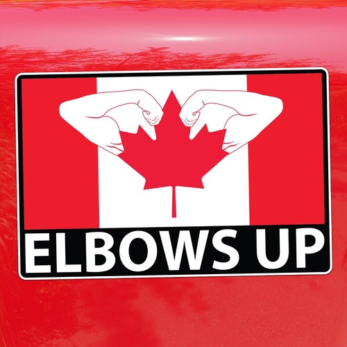 Canada Elbows Up Decal - Flexing Against Tyranny - Vinyl Sticker for Cars - Picture 3 of 6