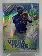 Luisangel Acuna 2022 Bowman Virtuosic Vibrations Refractor VV-19 Rangers