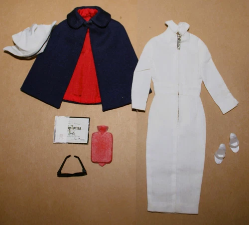 VINTAGE 1961' BARBIE Doll REGISTERED NURSE Uniform Fashion & Accessories #991