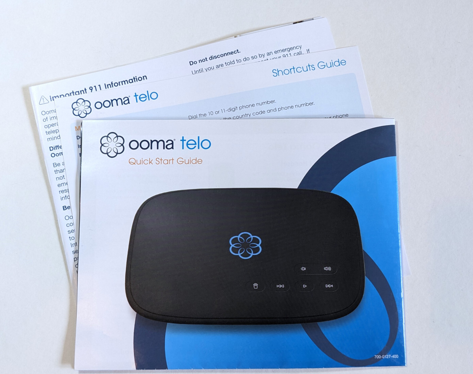 Ooma Telo Free Home Phone Service VoIP Phone - Black - Excellent Condition