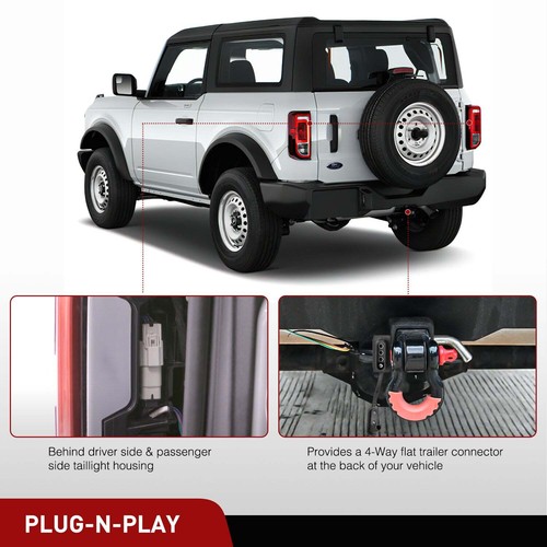Nilight 4 Pin Trailer Wire Kit 56468 Custom for 2021-2024 Ford Bronco - Picture 3 of 8