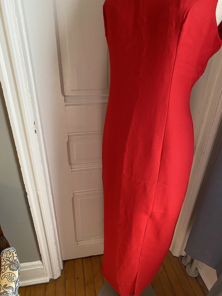 VESTIDO LARGO MISTY LANE VINTAGE HECHO PARA LA MEMORIA IRR ROJO-TALLA 12-ESTILO ENCANTADOR Foto 4 de 4