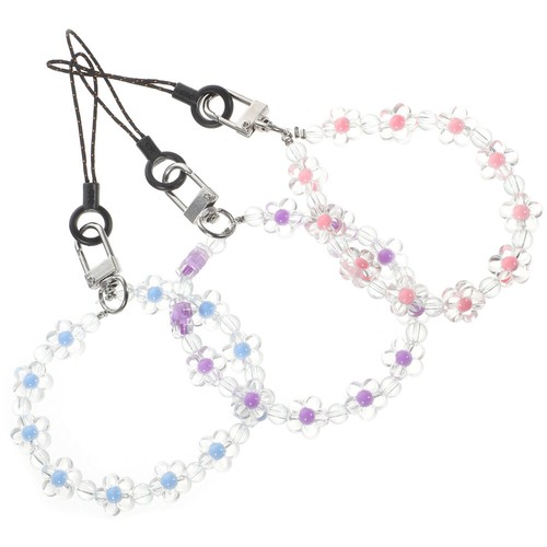 3 Pcs Crystal Bead Lanyard Phone Charm Wrist Strap Beads for Phones - Photo 6/12