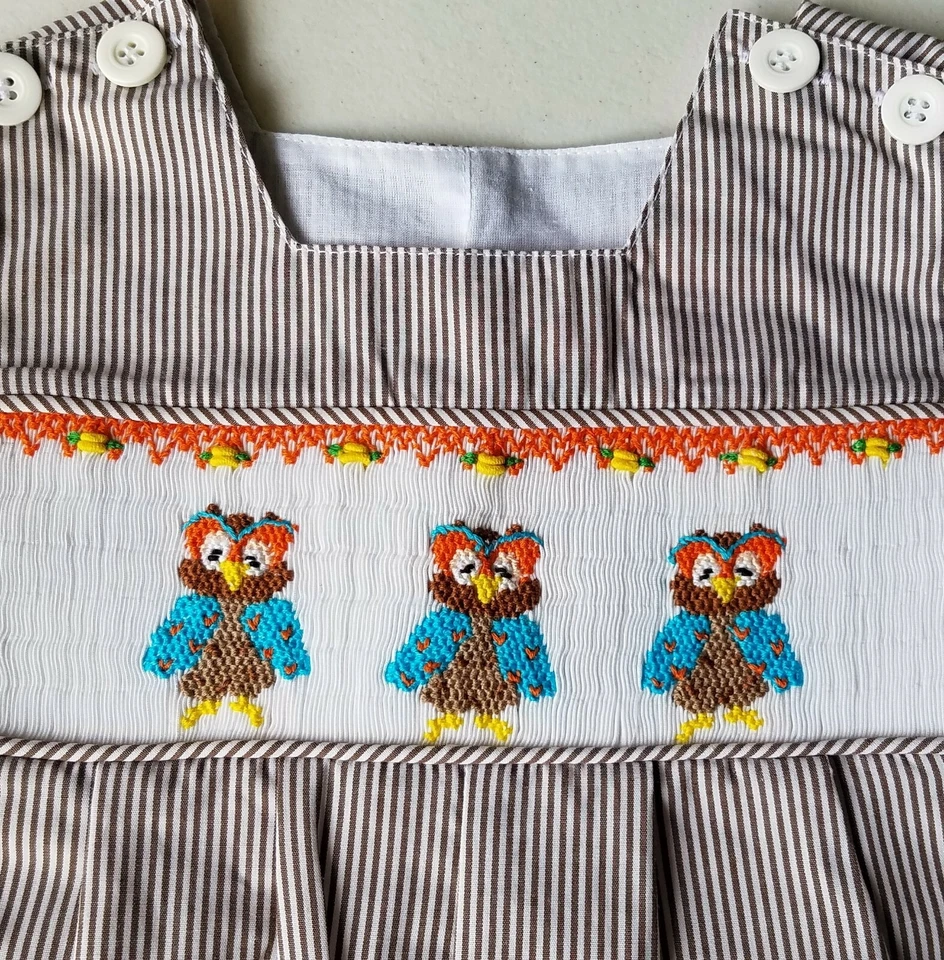 Niños REMEMBER NGUYEN Mameluco Búho Calado 12 18 Meses Nuevo Con Etiquetas Conjunto Marrón Otoño Foto 2 de 2