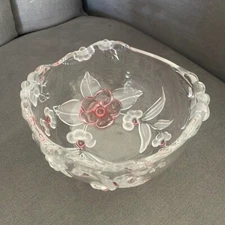 Mikasa Crystal Blossomtime Berry Dessert Bowls Walther Glass Germany