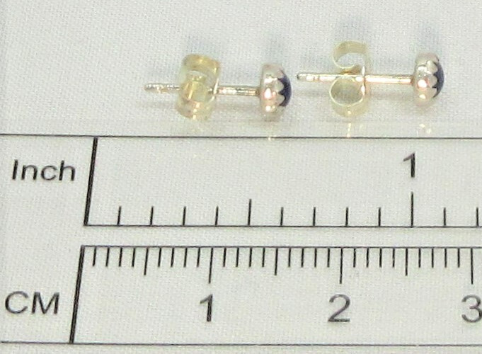 Earrings Lapis Lazuli Sterling Silver Southwest Studs Posts Blue Earrings #64