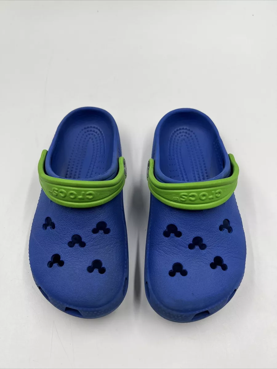 Crocs Disney Mickey Mouse Blue Slip On Sandals Kids Size 12 13
