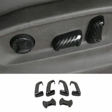 For Volkswagen Atlas 18-21 ABS Carbon Fiber Seat Button Handle Cover Trim 6PCS