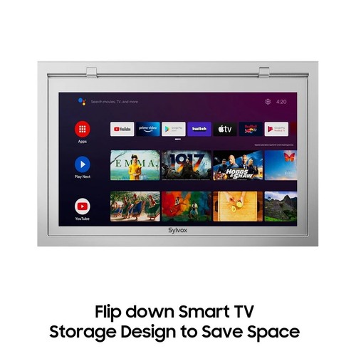 Sylvox 15.6 inch Under Cabinet TV 1080P Kitchen TV Built-in App Smart RV TV - Picture 4 of 9