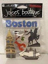 Jolee’s Boutique Dimensional Stickers BOSTON Paul Revere Lobster New England NIP