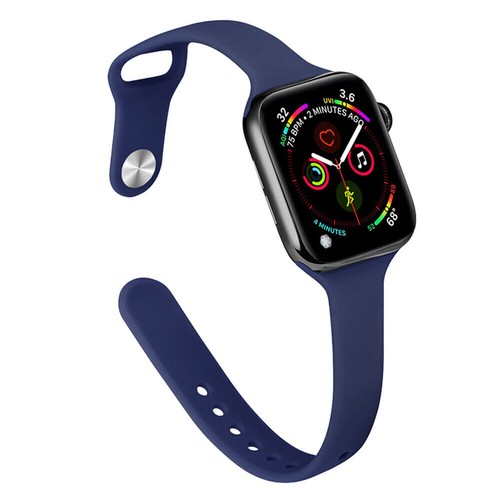 Slim Silicone Band Strap for Apple Watch Series 9 8 7 6 5 SE Ultra 40/44/41/45mm - Picture 17 of 46