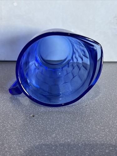 Vintage "Shirley Temple" 4,5" Hazel Atlas Co. Kobaltblau Glas Milchkännchen! 30er Jahre - Bild 6 von 6