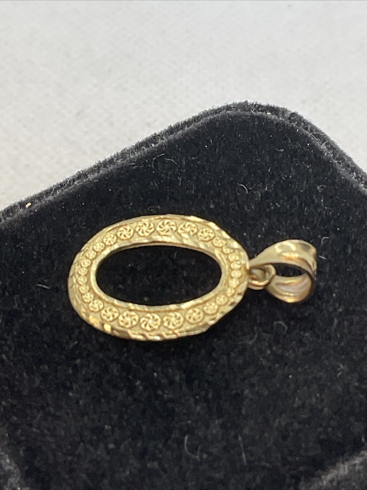 Solid 10K Yellow Gold Diamond Cut INITIAL LETTER … - image 12