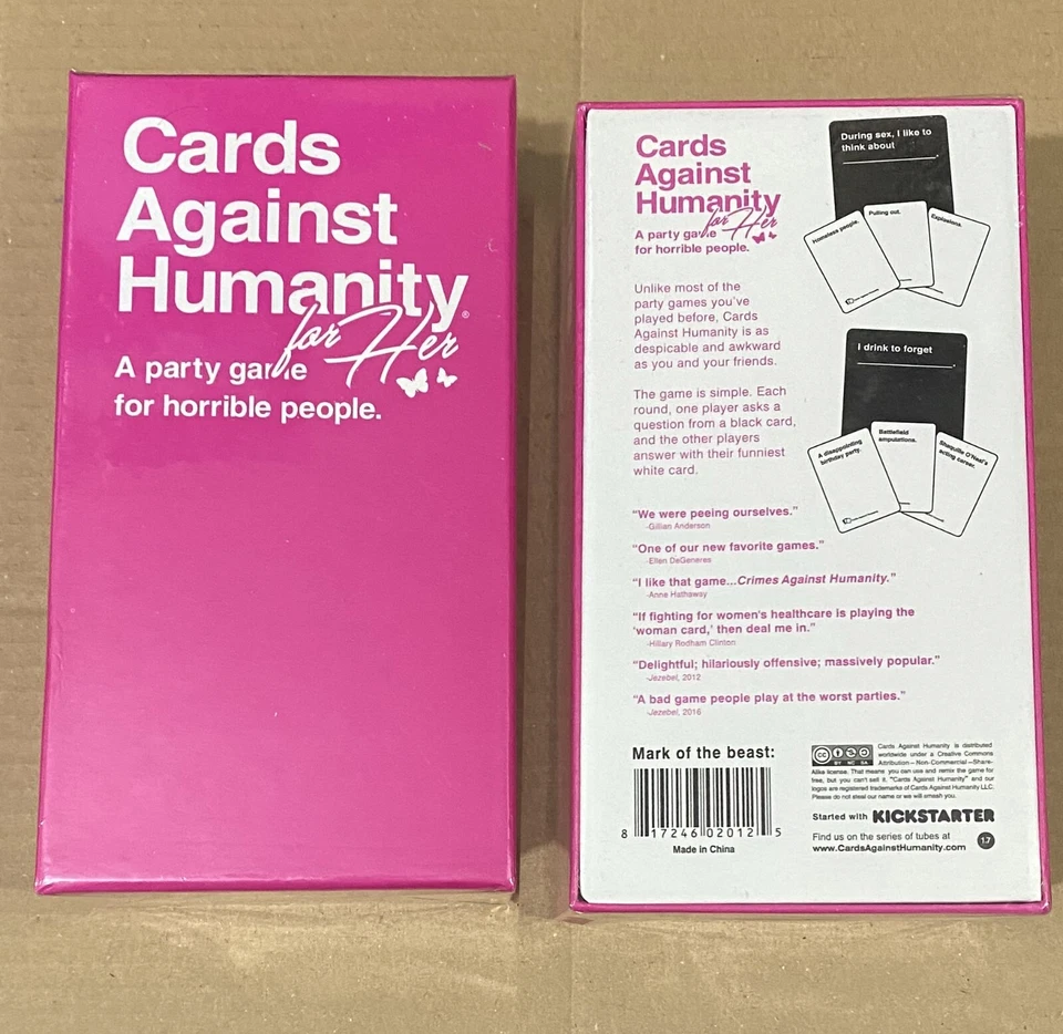 Cards Against Humanity For Her A Party Game Limited Edition Pink Kartenspiel - Bild 4 von 4