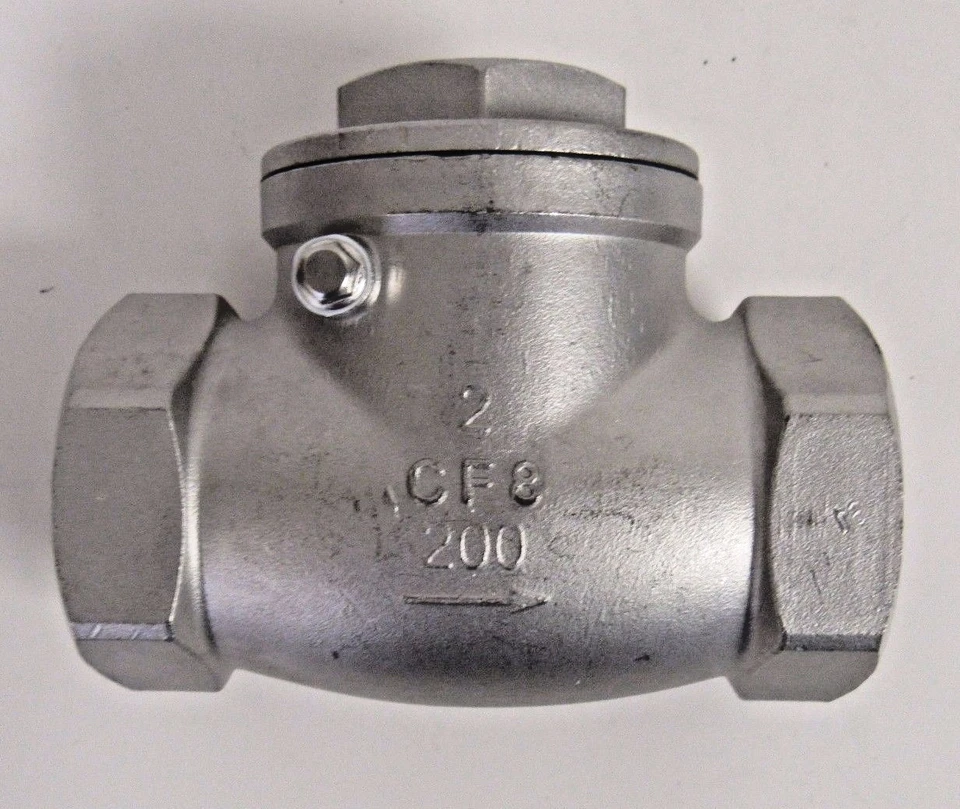 New 2” FNPT Swing Check Valve 304 SS (CF8) 200 PSI WOG - Image 4 of 4