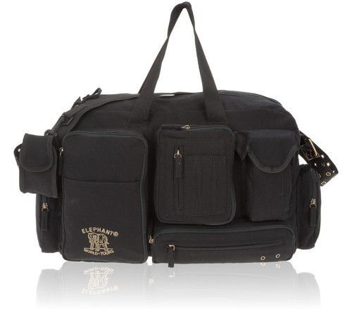 Tasche Elephant Canvas XL 50 Reisetasche Sporttasche Männer Herren 3525 Schwarz - Bild 5 von 12