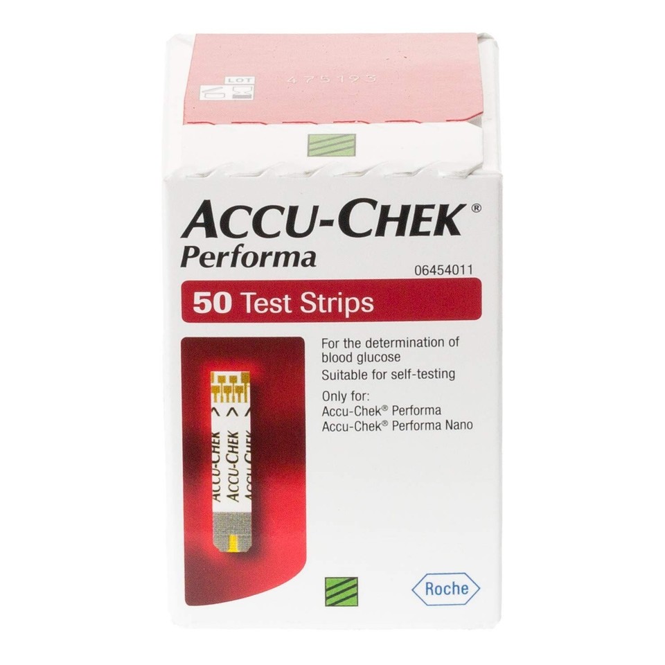 Accu-Chek Performa Test Strips - Blood Glucose Code Free Test Strips ...