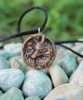Wooden Fox Wildlife Pendant