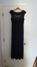 JR Nights By Caliendo Black Velvet Gown Size 10