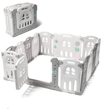 Play22 Foldable Baby Playpen 14 Panel - Kids Safety Activity Play Center - Sa...