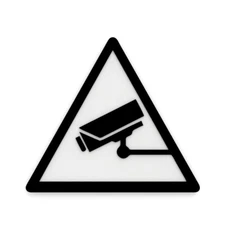 3D Printed CCTV Camera Sign – Surveillance Notice Wall Decor