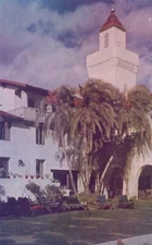 Postcard CA Santa Barbara Mar Monte Hotel Patio Unposted Vintage PC G6671