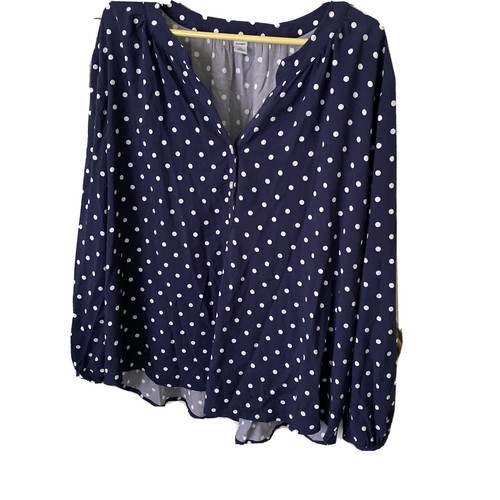 Polka Dot Navy Blue Top/ Tunic XXL | eBay